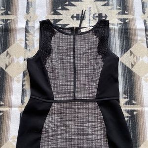 Loft Black and White Lace Dress